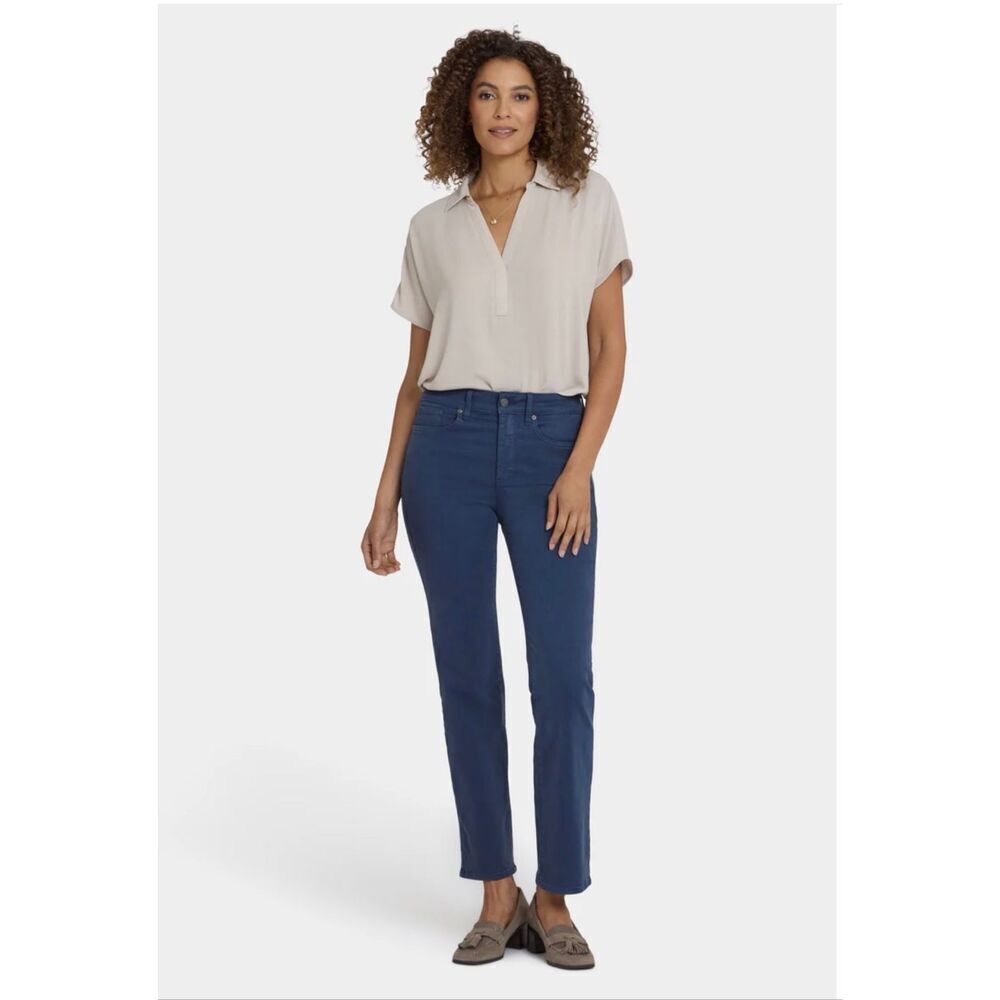 NYDJ Women’s 10 Marilyn Straight Leg Jean Dark Wash Lift Tuck Technology
